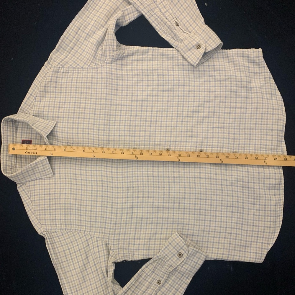 UNTUCKit Men’s Light Blue Plaid Button-Down Shirt - Picture 5 of 6